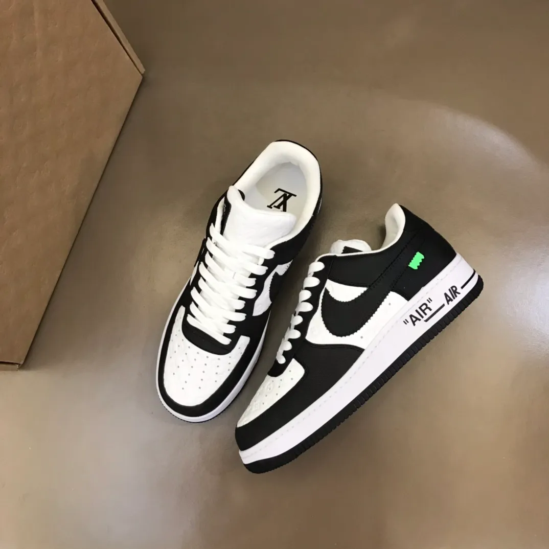 Men's shoes 💰p420 "*OUIS *UITTO*" x OFF-WHITE x Nike tripartite collaboration! Trendy and cool men's casual sports shoes with unrivaled color matching. The design idea basically continues the style of THE TEN. The Swoosh line and tongue label have a very familiar visual effect and are both fashionable and trendy! A must-have for fashionistas! The effect on your feet is absolutely stunning! Size: 38-45